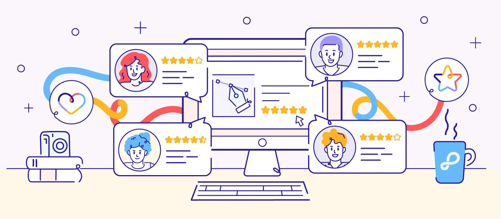 Illustration of genuine vs. fake reviews for clipping path services, emphasizing authenticity detection techniques.