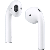 White wireless earbuds with background removed for a clean, professional look. Edited.