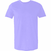 Purple t-shirt displayed with ghost mannequin effect for a seamless and professional look. Edited.