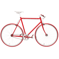 Red bicycle isolated using multi-clipping path services for intricate and precise editing. Edited.
