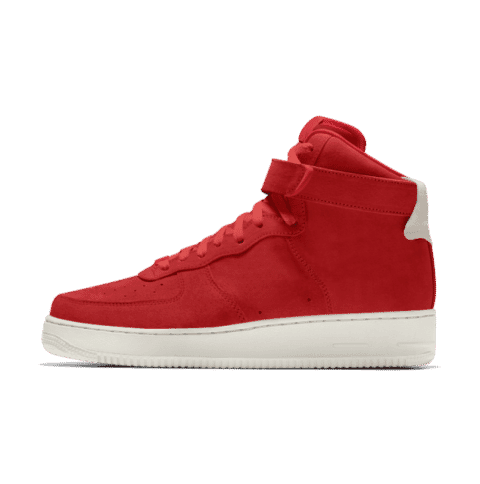 A red sports shoe isolated using clipping path techniques on a white background.